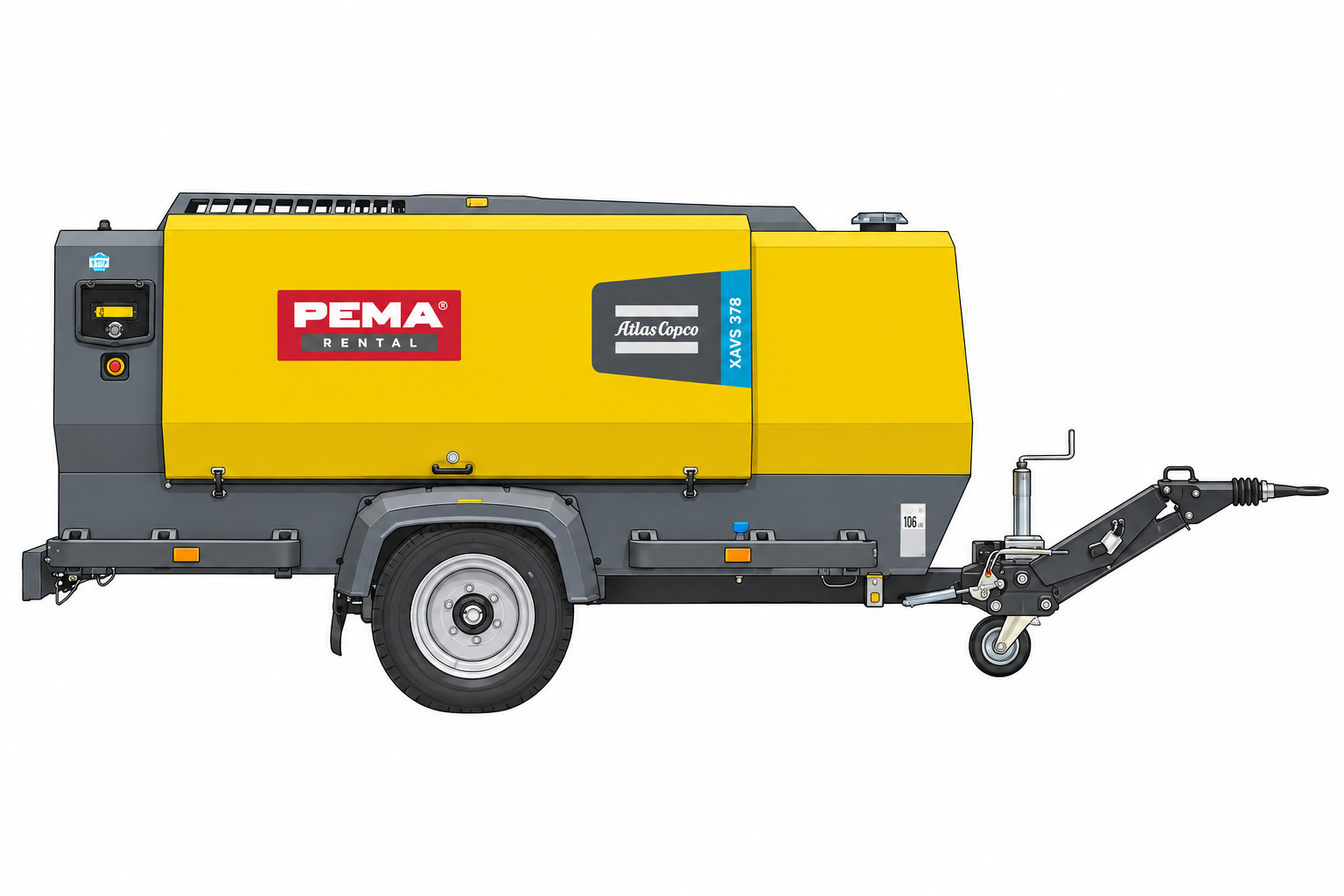 Atlas Copco XAVS 378 – pohled 2