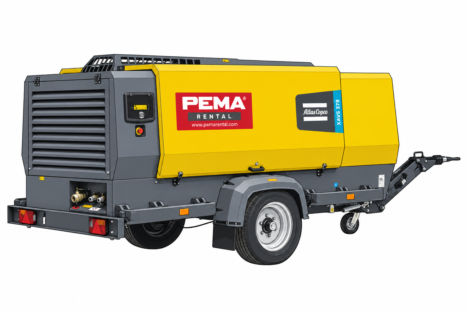 Atlas Copco XAVS 378 – pohled 3